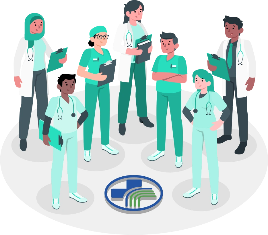 Medicentre Paarl - Illustration of docters and medical practitioners specializing in family health care